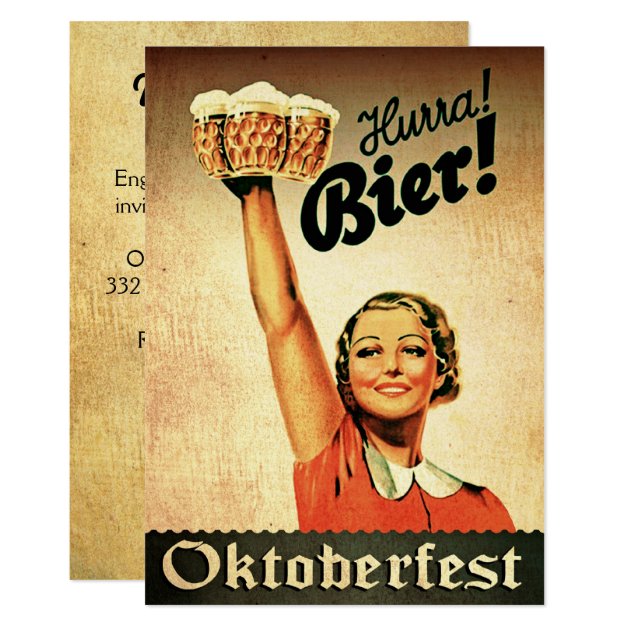 Vintage German Oktoberfest Custom Invitation
