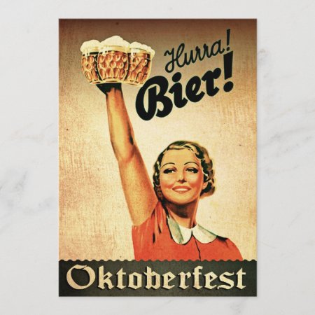 Vintage German Oktoberfest Custom Invitation