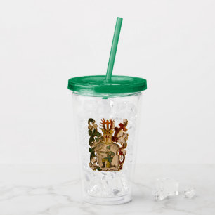 Vintage German Sagittarius Coat of Arms Acrylic Tumbler
