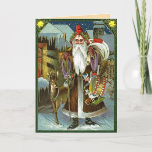 Vintage German Santa Card