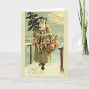 Vintage German Santa Christmas Card by RetroMagicShop at Zazzle