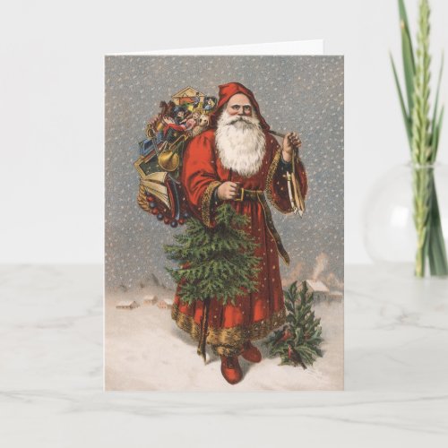 Vintage German Santa Christmas Cards