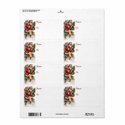 Vintage German Santa Gift Tag Labels | Zazzle
