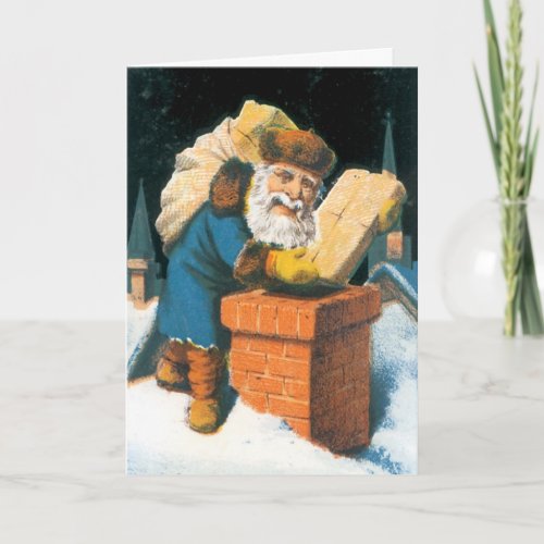 Vintage German Santa Holiday Card