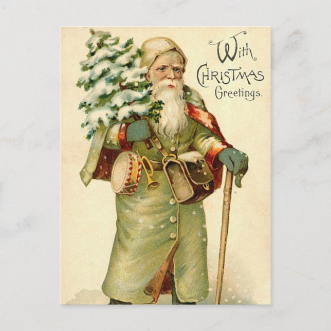 Vintage German Santa Postcard (Front)