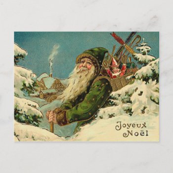 Vintage German Santa Postcard by xmasstore at Zazzle