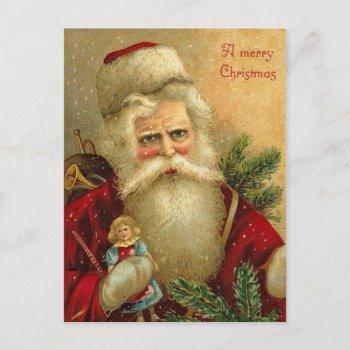 Vintage German Santa Postcard by xmasstore at Zazzle