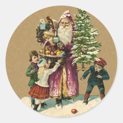 Vintage German Santa sticker