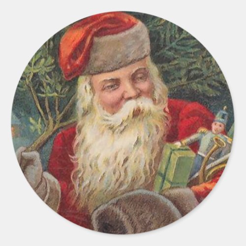 Vintage German Santa sticker