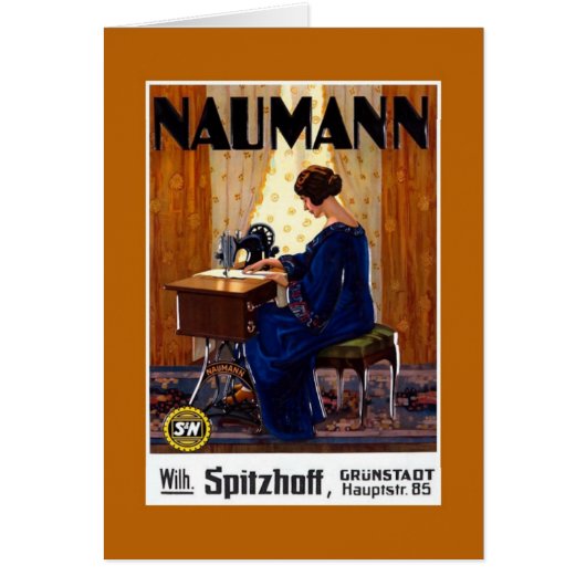Vintage German sewing machine advertising (Front)