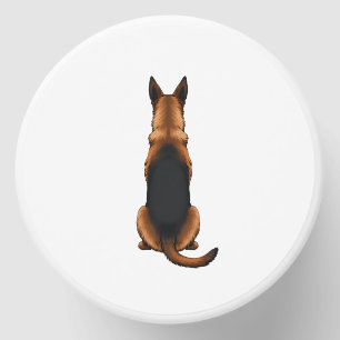 Vintage German Shepherd Back View Dog Illustration Mini Candle Favors