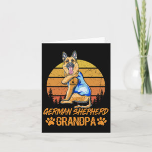 Vintage German Shepherd Dog Grandpa Paw Dad Father Card