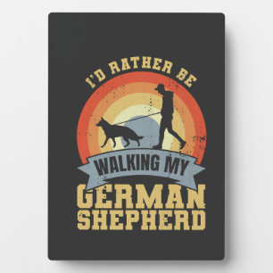 Vintage German Shepherd Owner Saying Plaque