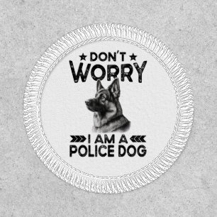 Vintage German Shepherd Police Dog Owner Funny Patch