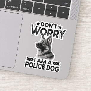 Vintage German Shepherd Police Dog Owner Funny Sticker