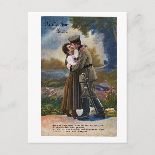 Vintage German WW1 Postcard Artillerie Liebe Love