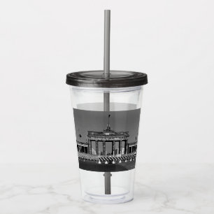 Vintage Germany Berlin Brandenburg Gate Acrylic Tumbler