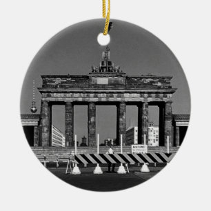 Vintage Germany Berlin Brandenburg Gate Ceramic Ornament