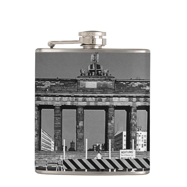 Vintage Germany Berlin Brandenburg Gate Flask (Front)