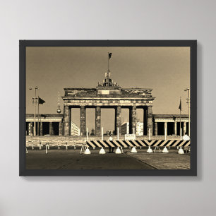 Vintage Germany Berlin Brandenburg Gate Framed Art