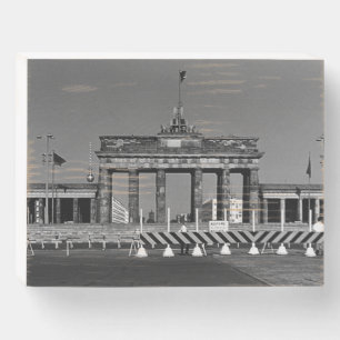 Vintage Germany Berlin Brandenburg Gate Wooden Box Sign