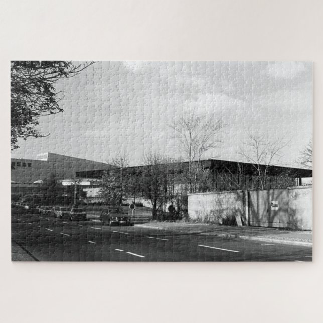 Vintage Germany Berlin new national gallery Jigsaw Puzzle (Horizontal)