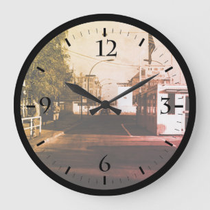 Vintage Germany Border posts East West Berlin Larg Large Clock