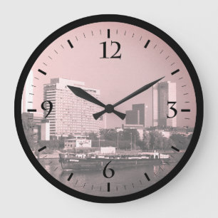 Vintage Germany Frankfurt Main river Watch Large Clock