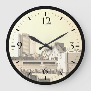 Vintage Germany Frankfurt Saint Nicholas Church Large Clock