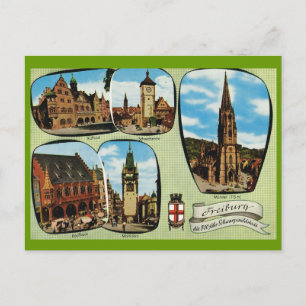 Vintage Germany, Freiburg, Schwarzwald Postcard