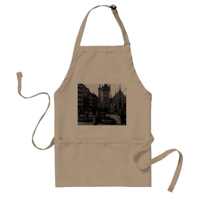 Vintage Germany Munich Church Marienplatz Adult Apron (Front)