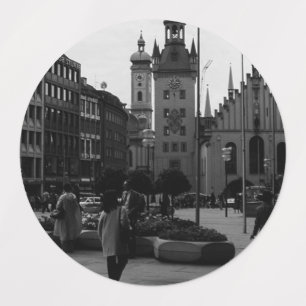 Vintage Germany Munich Church Marienplatz Labels