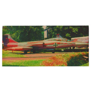 Vintage Germany Munich Deutsch Museum starfighter Wood Flash Drive