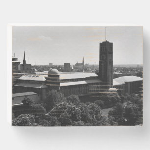 Vintage Germany Munich Deutsch Museum Wooden Box Sign