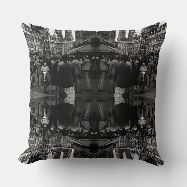 Vintage Germany Munich Frauenkirche Frauenplatz Mo Throw Pillow (Front)