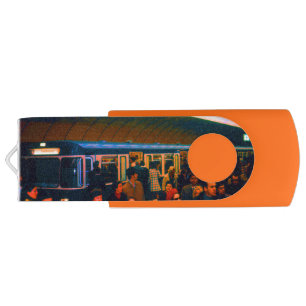 Vintage Germany Munich Station Marienplatz Flash Drive