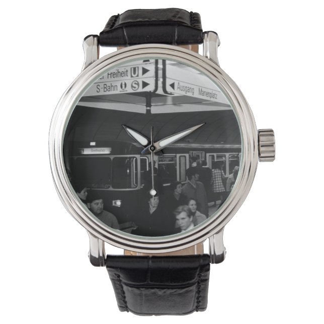 Vintage Germany Munich Station Marienplatz Watch (Front)
