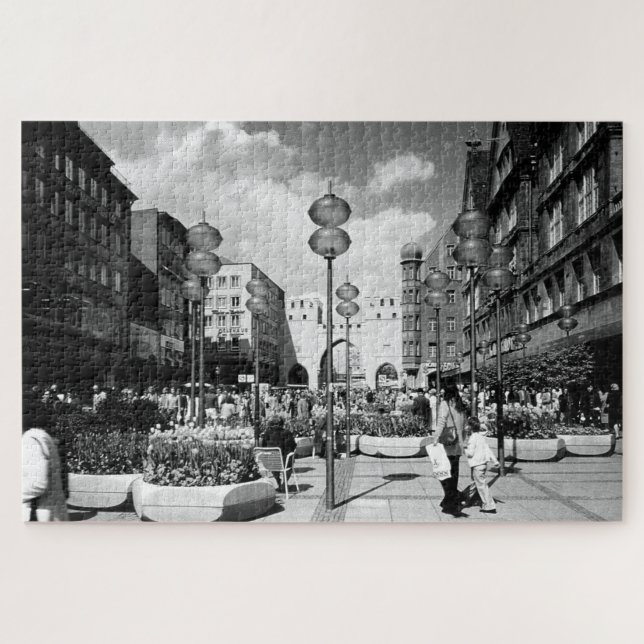 Vintage Germany Munich Towngate Karistor Jigsaw Puzzle (Horizontal)