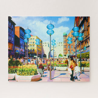 Vintage Germany Munich Towngate Karistor Jigsaw Puzzle