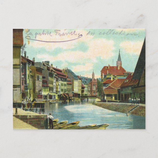 Vintage Germany, Strassburg, Little France Postcard (Front)