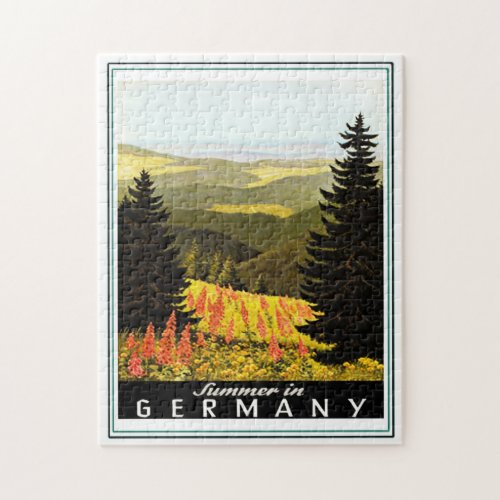 Vintage Germany Summer Travel Poster Puzzle