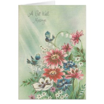 Vintage Get Well Bird Card by Gypsify at Zazzle