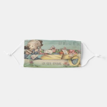 Vintage Get Well Dog Face Mask by Gypsify at Zazzle