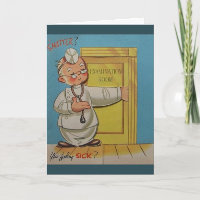 Vintage Get Well Greeting Card (Front)