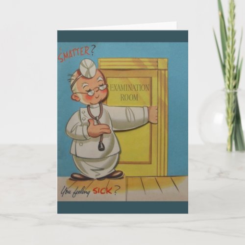 Vintage Get Well Greeting Card