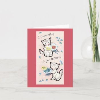 Vintage Get Well Kittens Card by Gypsify at Zazzle