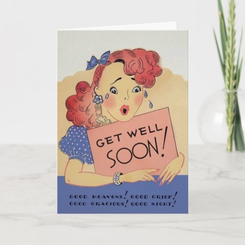 Vintage Get Well Soon Card