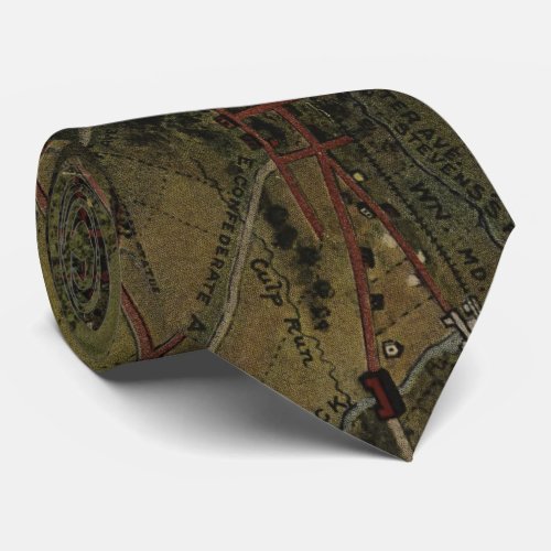 Vintage Gettysburg Pennsylvania Park Map 1916 Tie