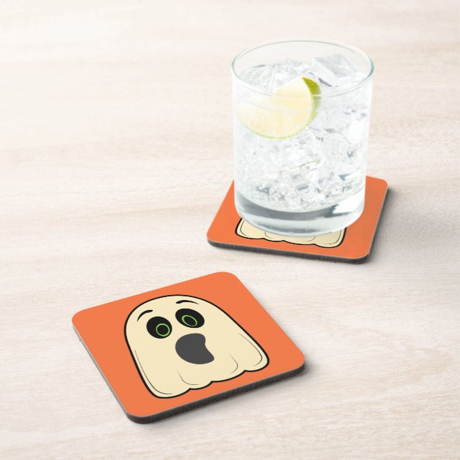 Vintage Ghost Beverage Coaster (Right Side)