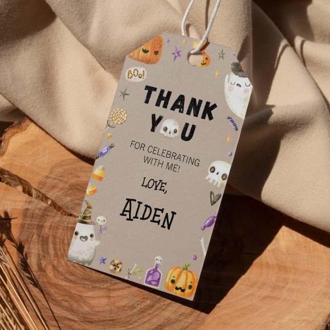 Vintage Ghost Birthday Party Thank You Tag (Creator Uploaded)